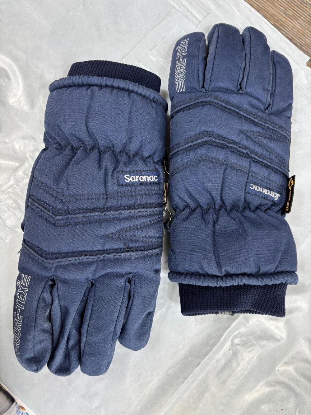 Saranac Gore-Tex Waterproof Insulated B-4 Ski Gloves Womens Size M Blue